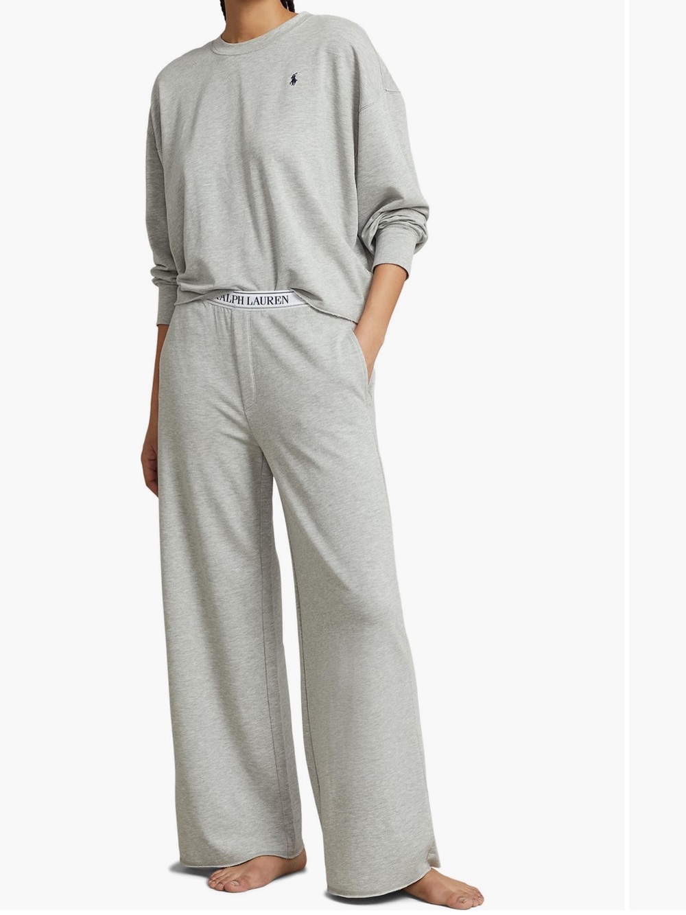 Polo Ralph Lauren Gray Lounge Set - Long Sleeve Top & Pants,brand new,size M